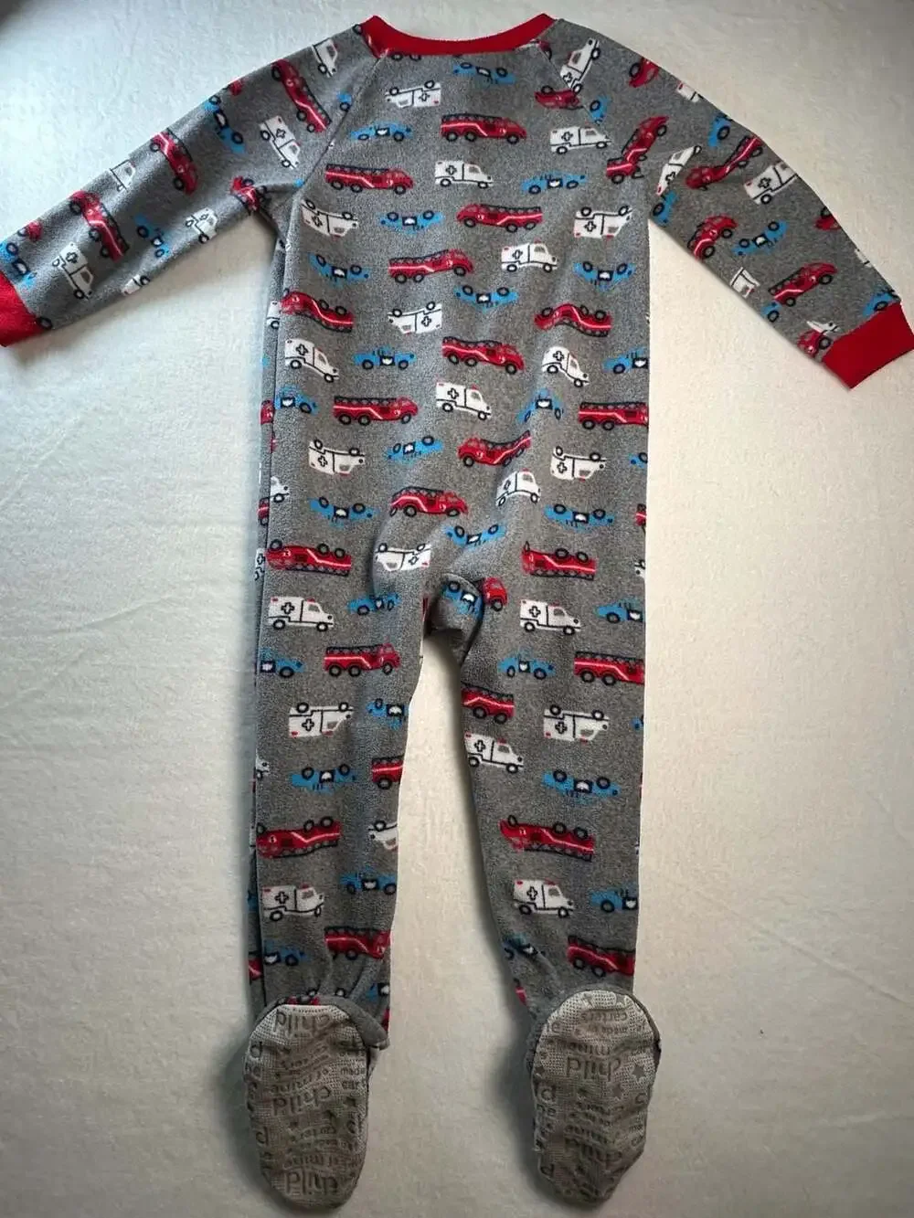 Child of Mine by Carter's Toddler Boy Fleece Footed Pajamas - Rescue Vehicle Pri